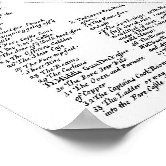 Ein Kriegsschiff Poster (Ecke)