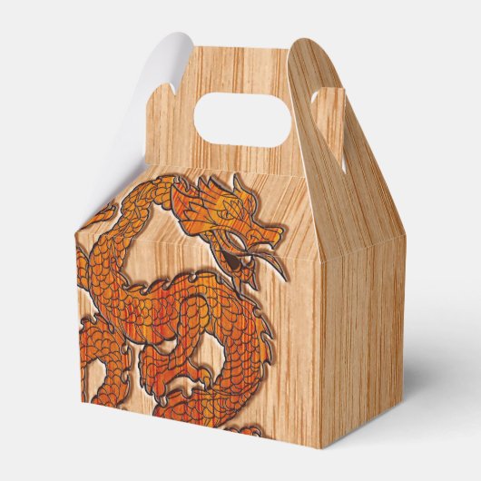 Ein Krimson Dragon auf Bamboo wie Geschenkschachtel (Vorderseite)