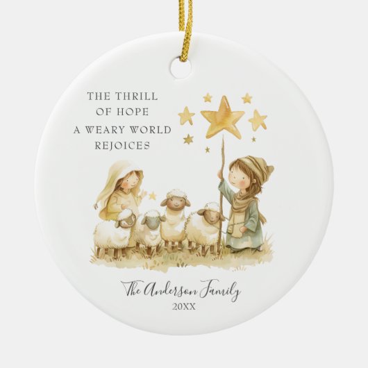 Ein Krippenbaum der Hoffnung Keramik Ornament (Vorne)