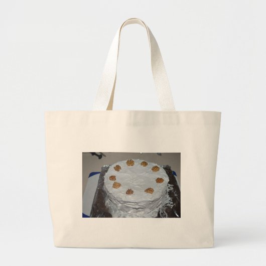 Ein Kuchen mit Zuckerguss Jumbo Stoffbeutel (Vorne)