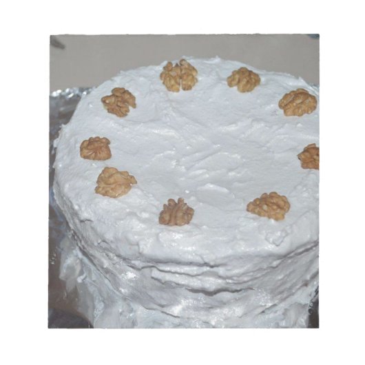 Ein Kuchen mit Zuckerguss Notizblock (Vorderseite)