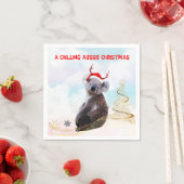 Ein kühnes Aussie Christmas Koala Serviette (Beispiel)