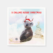 Ein kühnes Aussie Christmas Koala Serviette (Vorderseite)