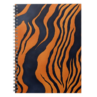 Ein kühnes Notebook mit beeindruckenden Tigerstrei Notizblock