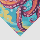 Ein kühnes Pop Art Octopus Dekoupage Design Seidenpapier (Detail)