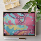Ein kühnes Pop Art Octopus Dekoupage Design Seidenpapier (Geschenk)
