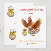 Ein Küken ist auf dem Weg Einladung (Vorne/Hinten)