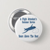 Ein Kundendienst des Flugbegleiters steigt an Button (Vorne & Hinten)