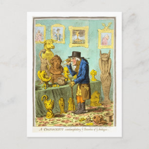 Ein Kunstkenner in Betrachtung Postkarte