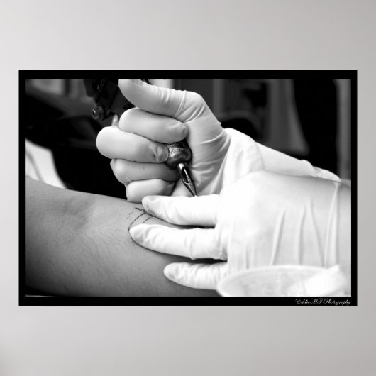 Ein Künstler am Arbeitsplatz Poster (Vorne)