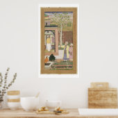 Ein Künstler, der das Innere eines Gartenpavilles  Poster (Küche)