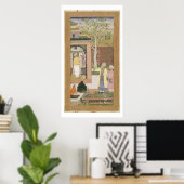 Ein Künstler, der das Innere eines Gartenpavilles  Poster (Heimbüro)