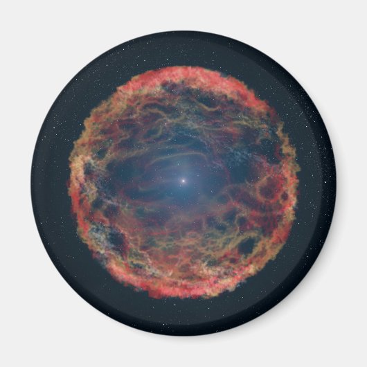 Ein Künstler Eindruck von Supernova 1993j. Magnet (Vorne)
