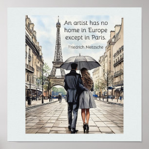Ein Künstler hat in Europa kein Zuhause außer Pari Poster