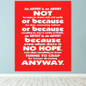 Ein Künstler ist... Leinwanddruck (Insitu (Holzboden))