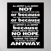 Ein Künstler ist... Poster (Vorne)