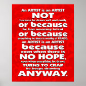 Ein Künstler ist... Poster (Vorne)