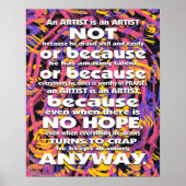 Ein Künstler ist... Poster (Vorne)