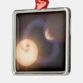 Ein Künstlerabdruck 2 Silbernes Ornament (Links)