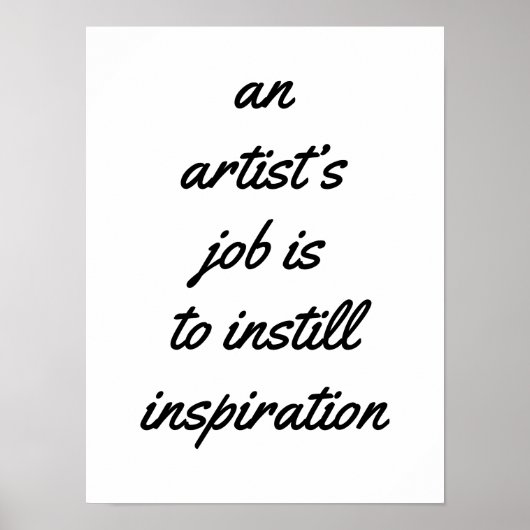 Ein künstlerisches Jobposter Poster (Vorne)