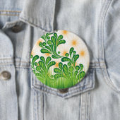 Ein künstlerisches Muster in Grün und Gold, das ei Button (Beispiel)