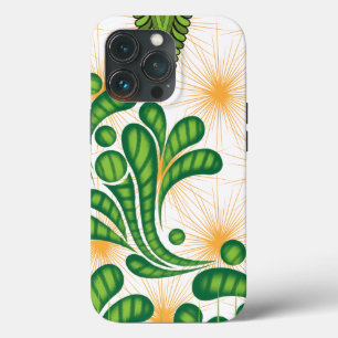 Ein künstlerisches Muster in Grün und Gold, das ei Case-Mate iPhone Hülle