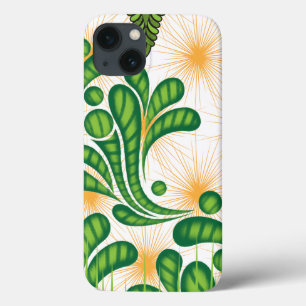 Ein künstlerisches Muster in Grün und Gold, das ei Case-Mate iPhone Hülle