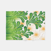 Ein künstlerisches Muster in Grün und Gold, das ei Fleecedecke (Vorderseite (Horizontal))