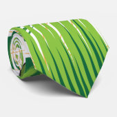 Ein künstlerisches Muster in Grün und Gold, das ei Krawatte (Gerollt)