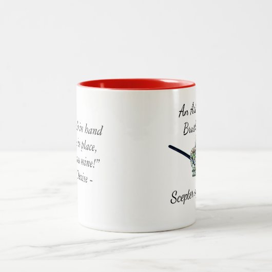 "Ein künstlerisches Pinsel ist mein Schreckgespens Zweifarbige Tasse (Mittel)