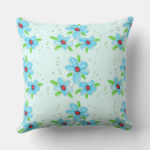 Ein künstlerisches Rot und ein Baby Blue Kissen (Rückseite)