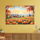 ein Kürbis in einem Bauernhof Leinwanddruck (Insitu (Wohnzimmer))