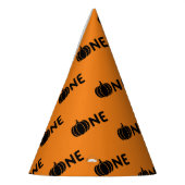 Ein Kürbisfall Halloween 1. Geburtstag Partyhütchen (Links)