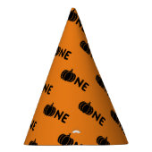 Ein Kürbisfall Halloween 1. Geburtstag Partyhütchen (Rechts)