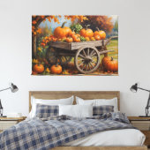 ein Kürbisgemälde auf einem Karren Leinwanddruck (Insitu (Schlafzimmer))
