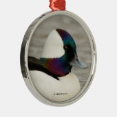 Ein kurioses Bufflehead Silbernes Ornament (Rechts)