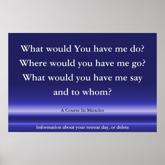 Ein Kurs in Wunder Poster, Spirituelle Zitat Kunst Poster (Vorne)