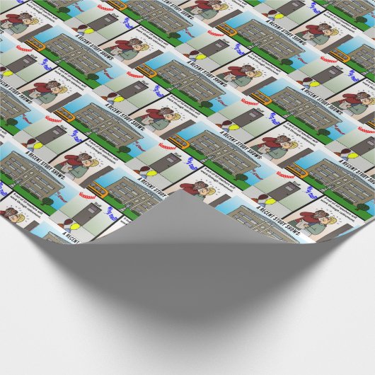 Ein kürzlich erschienenes Papier zum Umpacken von Geschenkpapier (Ecke)