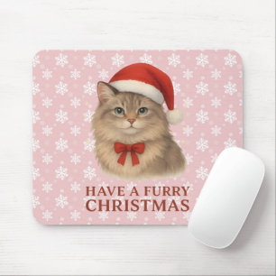 Ein kuscheliges Weihnachten süße Santa Sibirische Mousepad