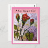 Ein Kuss aus einer Rose Postkarte (Vorne/Hinten)