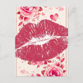 Ein Kuss für dich am Valentinstag Feiertagspostkarte