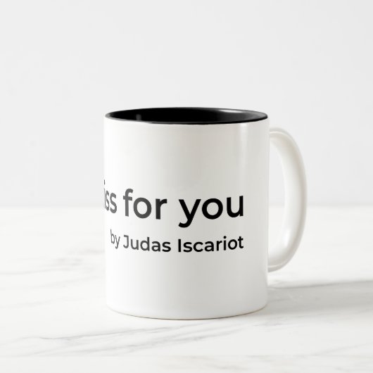 Ein Kuss für Sie von Judas Zweifarbige Tasse (VorderseiteRechts)