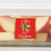 ein Kuss für Weihnachtsschilder Etiketten (Befestigt)