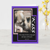 Ein Kuss... Grußkarte Karte (Gelbe Blume)