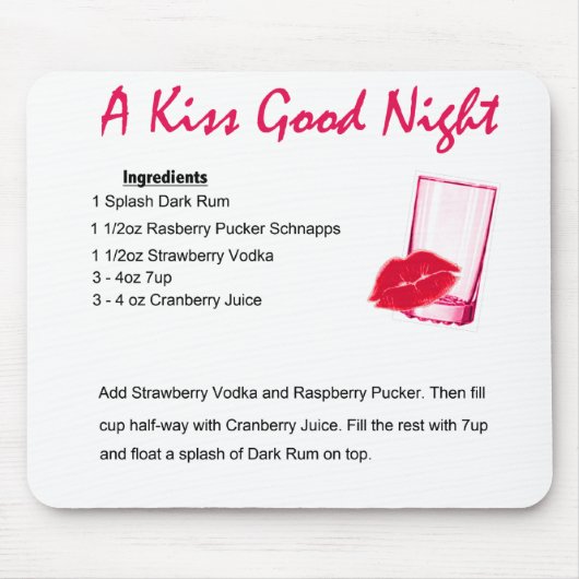ein Kuss gute Nacht 3 Mousepad (Vorne)