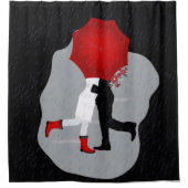 Ein Kuss im Regen Duschvorhang (Vorderseite)