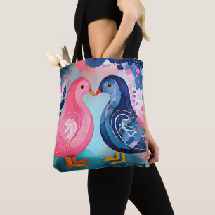 "Ein Kuss in Feathers" Glücklicher Valentinstag Tasche