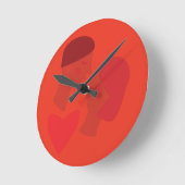 Ein Kuss Runde Wanduhr (Winkel)