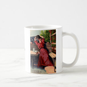 Ein Kuss viktorianische Postkarten-Tasse Kaffeetasse