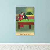 Ein Kuss vom Roten Leinwanddruck (Insitu (Holzboden))